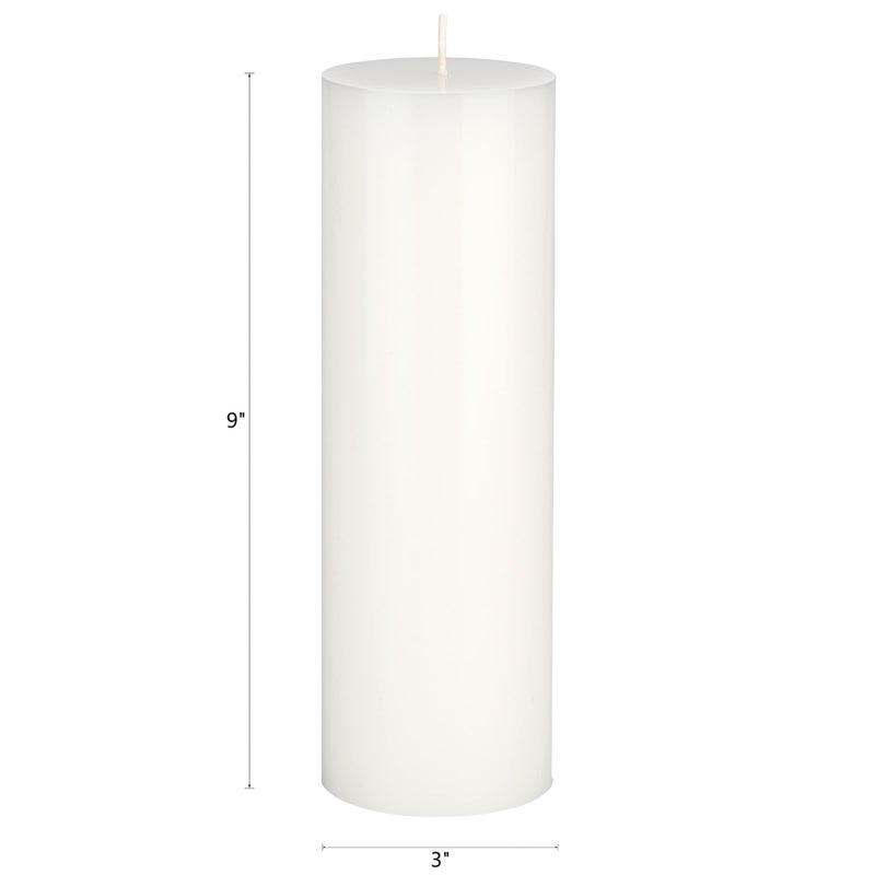 Mega Candles 1 pc Unscented Solid White Pillar Candles, Hand Poured Premium Wax Candle 3 Inch x 9 Inch, Home DÃ©cor, Spas, Weddings, Occasions, Party, Centerpieces, Holidays, Vigils, Prayers - Image 2